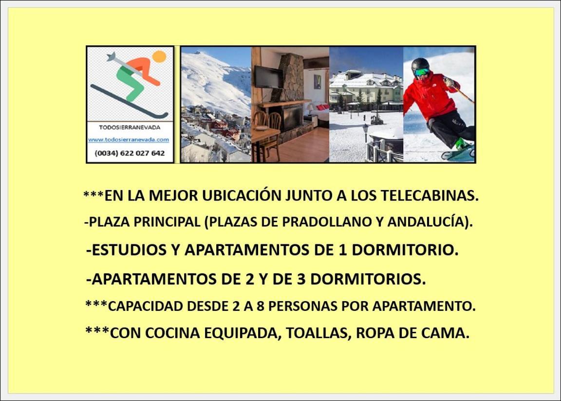 Ski & Snow Apartmentos By Todosierranevada - Plaza Principal Junto A Los Telecabinas Sierra Nevada Eksteriør bilde