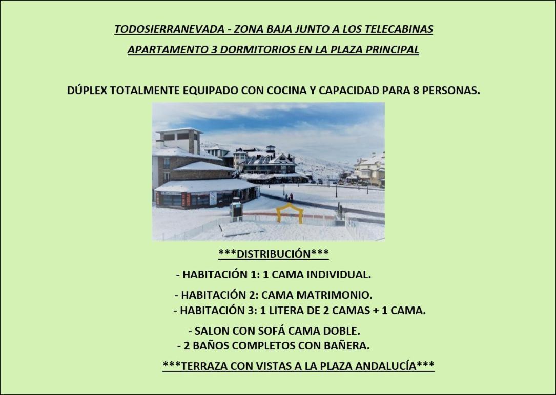 Ski & Snow Apartmentos By Todosierranevada - Plaza Principal Junto A Los Telecabinas Sierra Nevada Eksteriør bilde